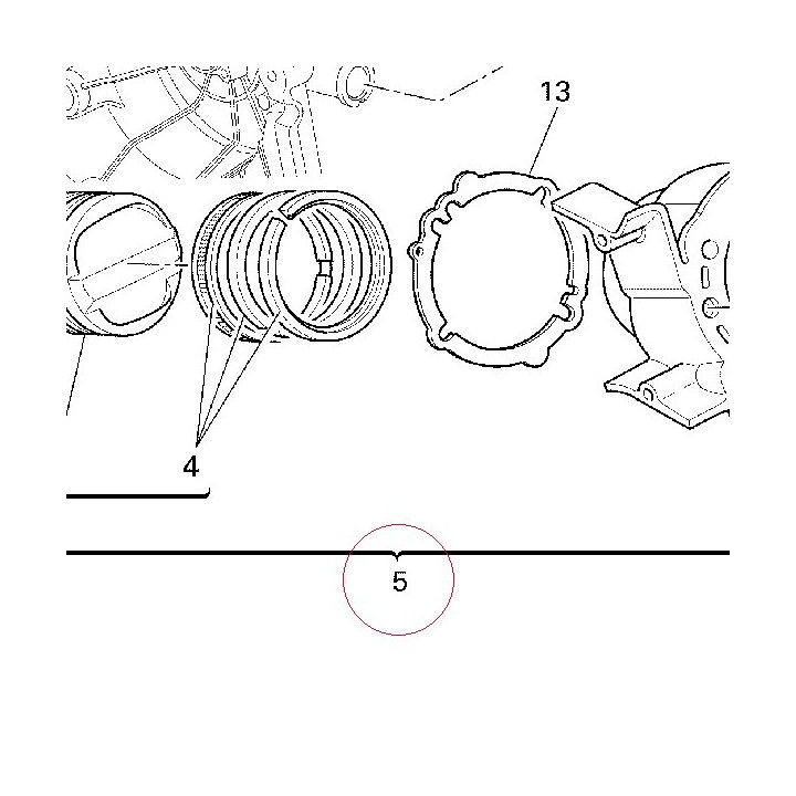 Horizontal cylinder-piston assembly 12021502A
