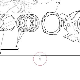 Horizontal cylinder-piston assembly 12021582A