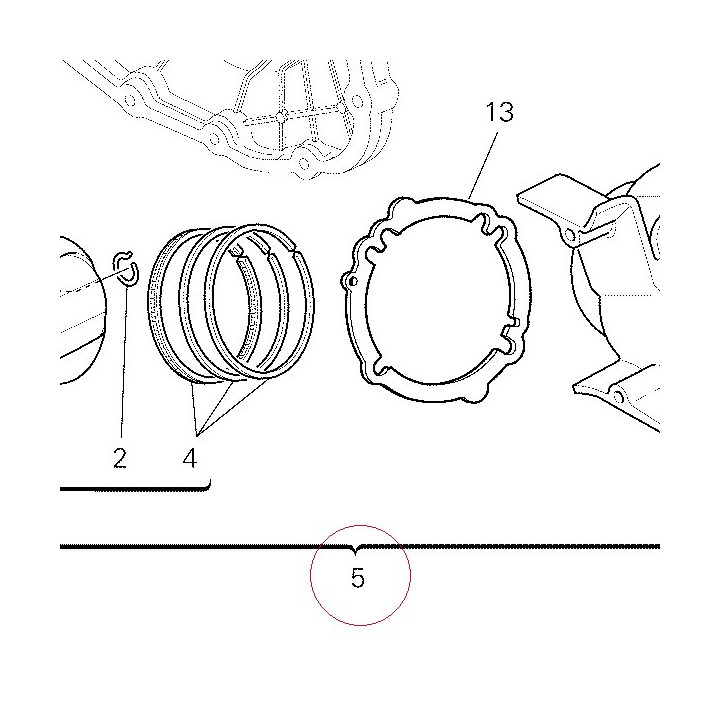 Horizontal cylinder-piston assembly 12021701A