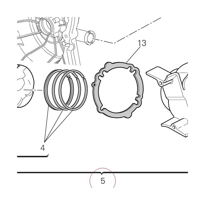 Horizontal cylinder-piston assembly 12021942B
