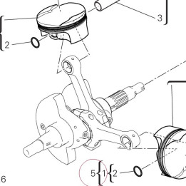 Horizontal cylinder-piston assembly 12022611FC