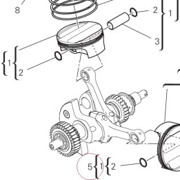 Cylinder-piston fit horizontal 12022804D