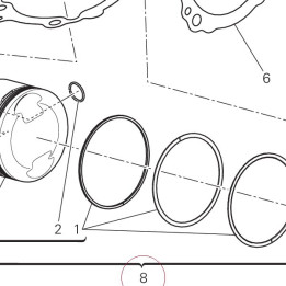 Horizontal cylinder-piston fit 120P2922A