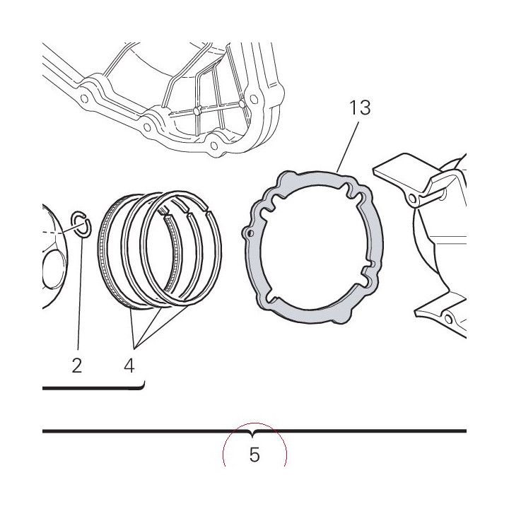 Horizontal cylinder with piston 120Z0011BB