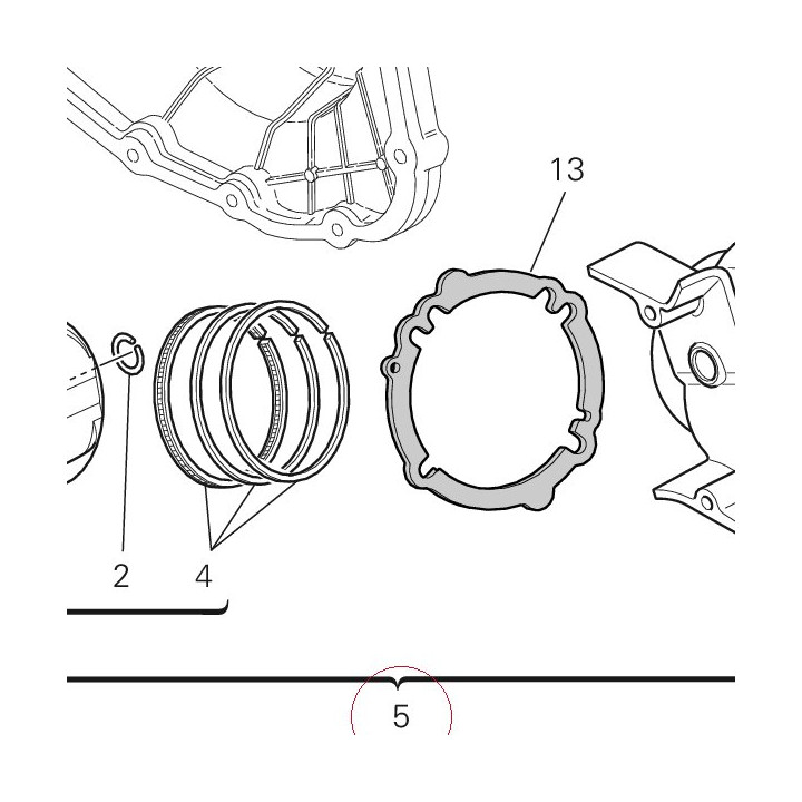 Horizontal cylinder with piston 120Z0031B