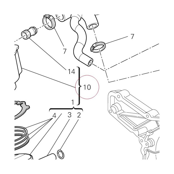 Vertical cylinder-piston assembly 120Z0041B