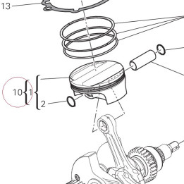 Cylinder-piston fit vertical 120Z0142AC