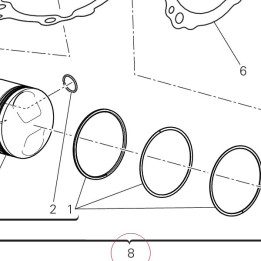 Horizontal cylinder-piston fit 120Z0151A