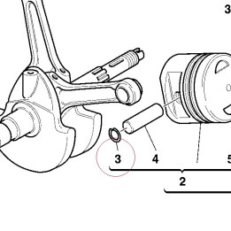 Piston pin circlip 12110061A