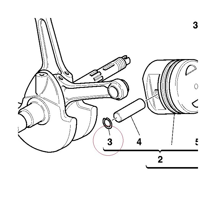 Piston pin circlip 12110061A