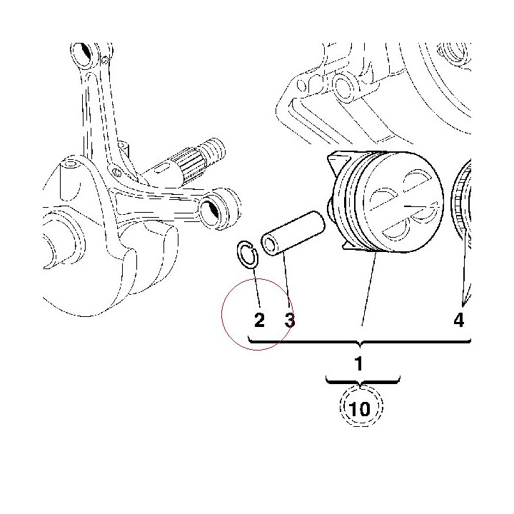 Piston pin circlip 12110481A