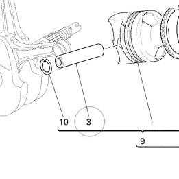 Piston pin 12111291A