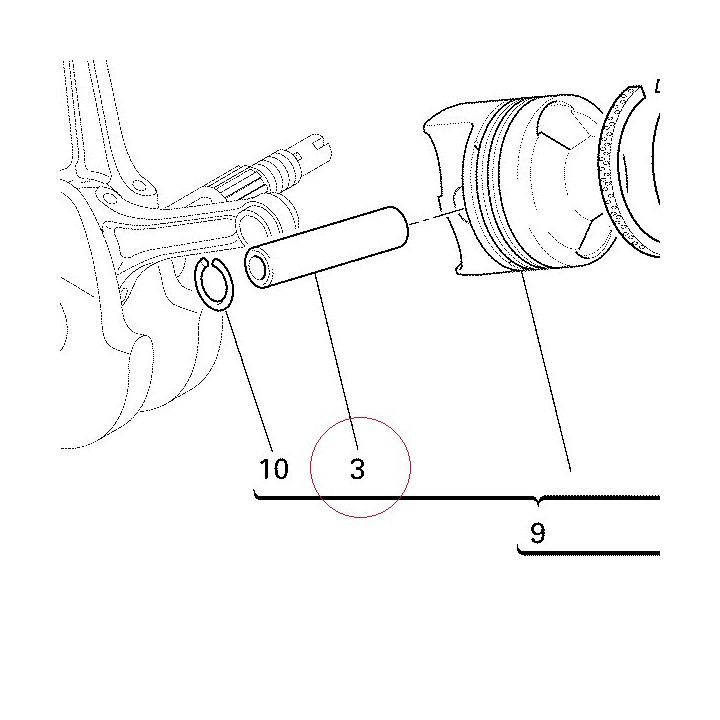 Piston pin 12111291A