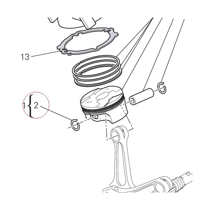 Circlip, piston pin 12111741B