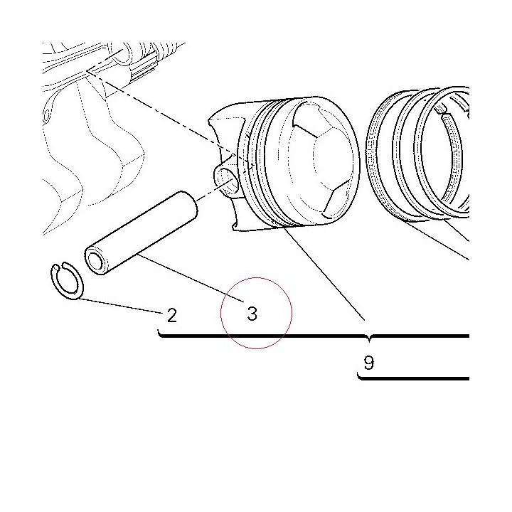 Piston pin 12112371A