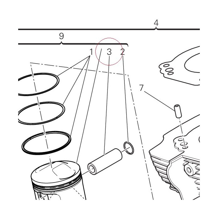Piston pin 12112371B