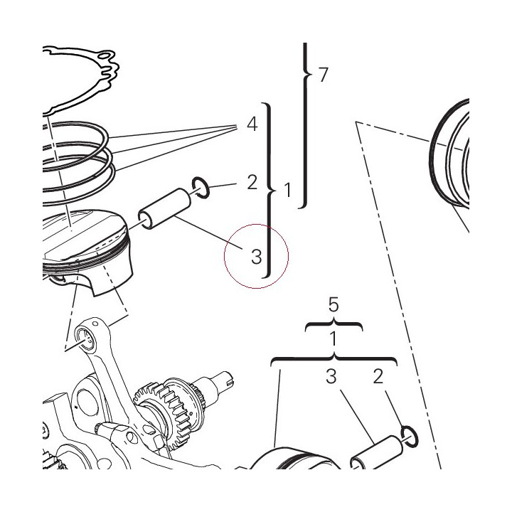 Piston pin 12113422A