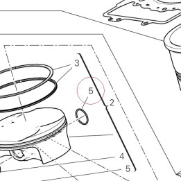 Piston pin circlip 12113611B