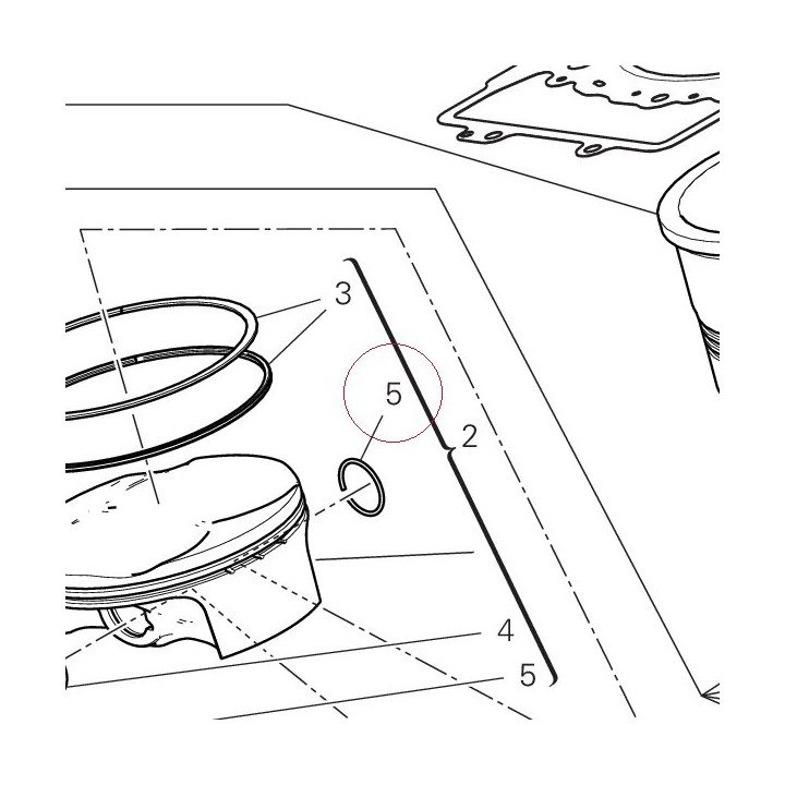Piston pin circlip 12113611B