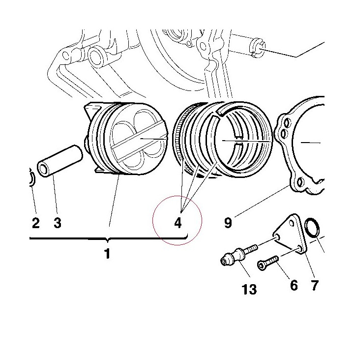 Piston ring set 12120031A