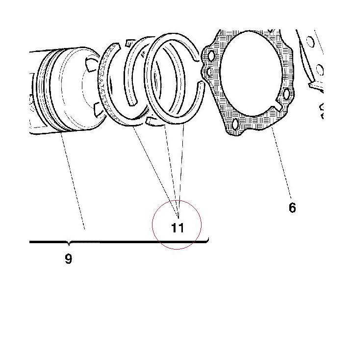 Piston ring set 12120131A