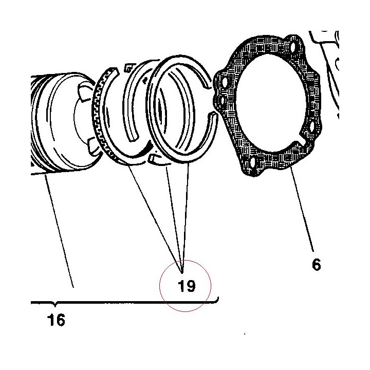 Piston ring set 12120141A