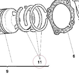 Piston ring set 12120231A
