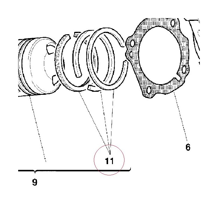 Piston ring set 12120231A