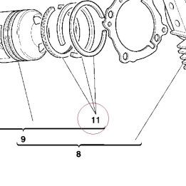 Piston ring set 12120231B