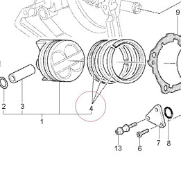 Piston ring set 12120241A