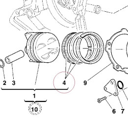 Piston ring set 12120281A