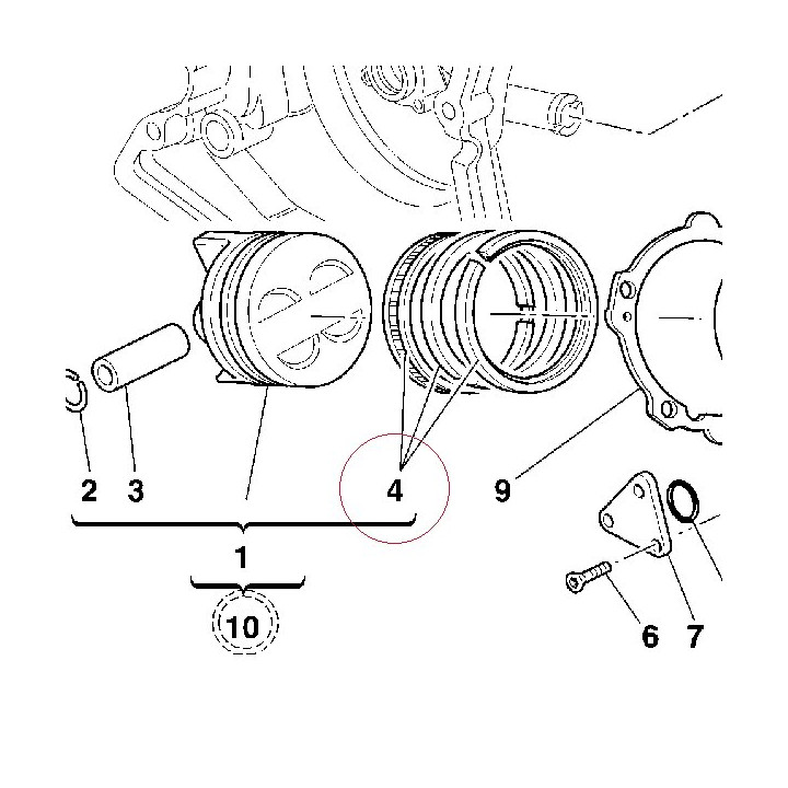 Piston ring set 12120281A