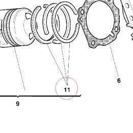 Piston ring set 12120291A