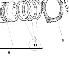 Piston ring set 12120292A