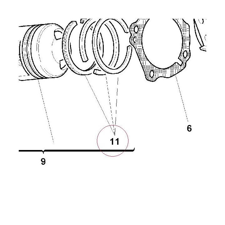 Piston ring set 12120292A
