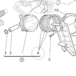 Piston ring set 12120311A