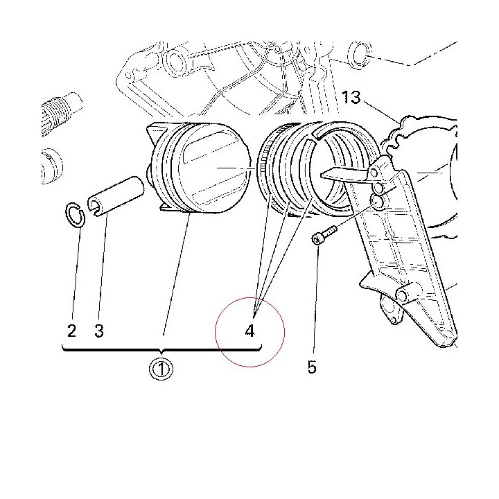 Piston ring set 12120311A