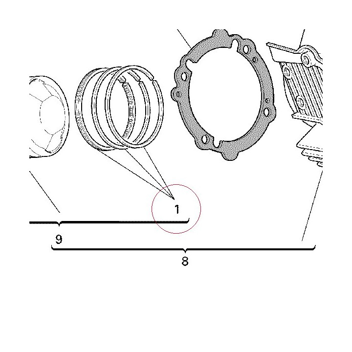 Piston ring set 94 mm 12120331A