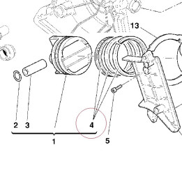 Piston ring set 12120342A