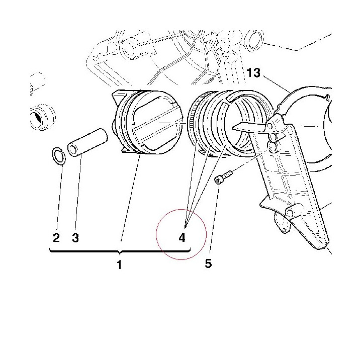Piston ring set 12120342A