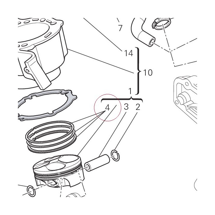 Piston ring set 12120401A
