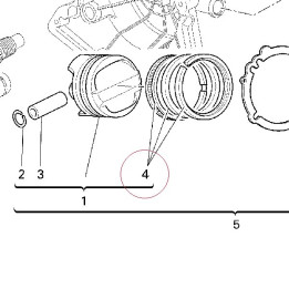 Piston ring set 12120461A