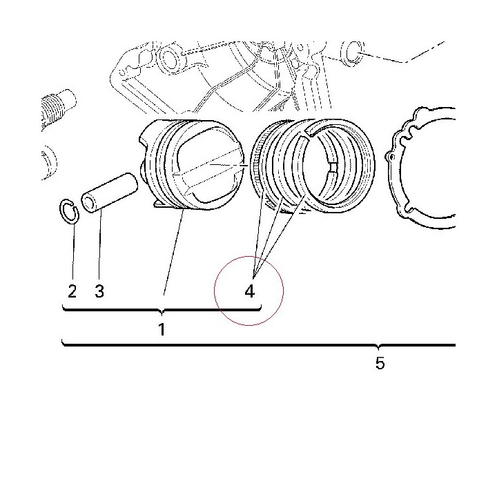 Piston ring set 12120461A