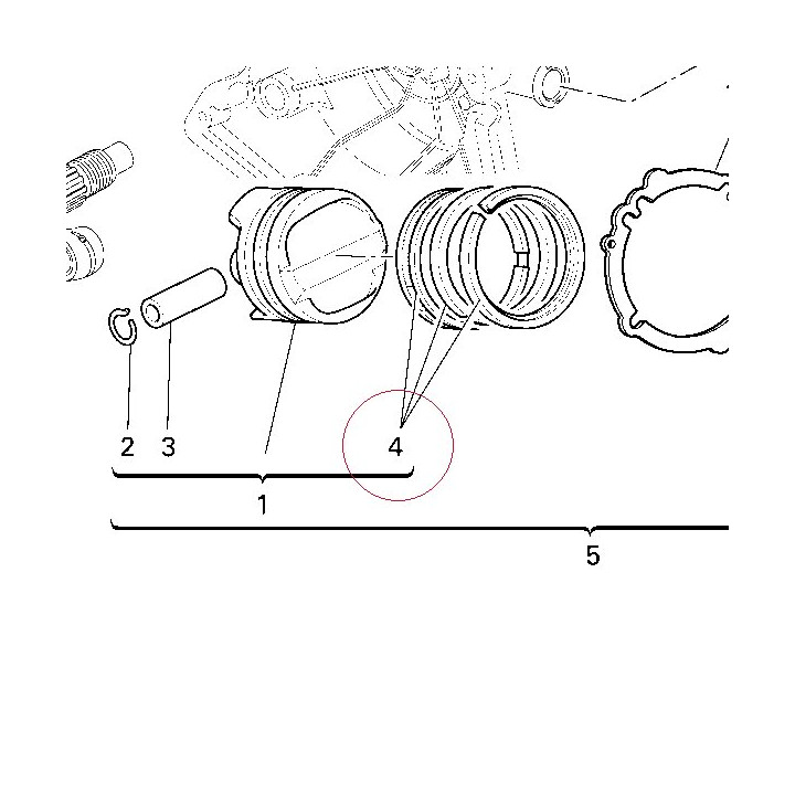 Piston ring set 12120481B