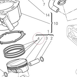 Piston ring set 12120512A