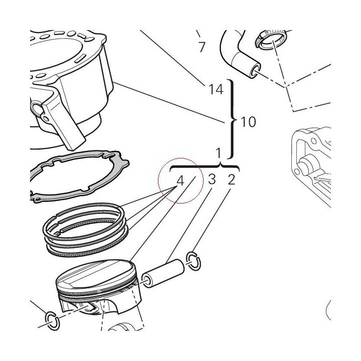Piston ring set 12120512A