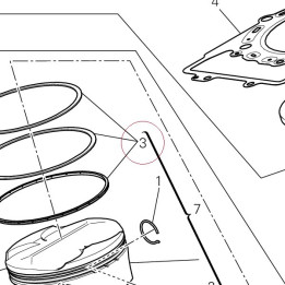 Piston ring set 12120561B