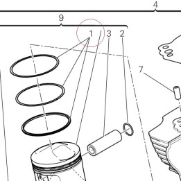 Piston ring set 12120581B