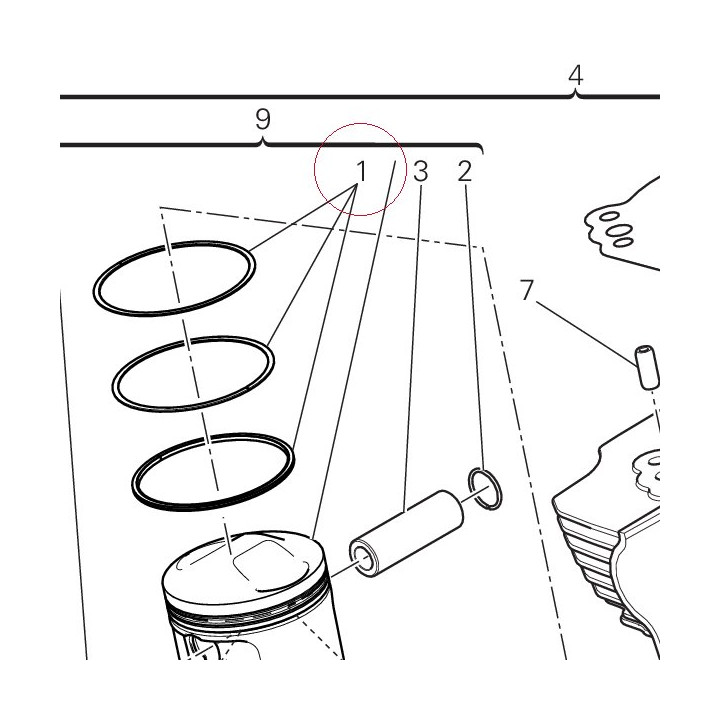 Piston ring set 12120581B