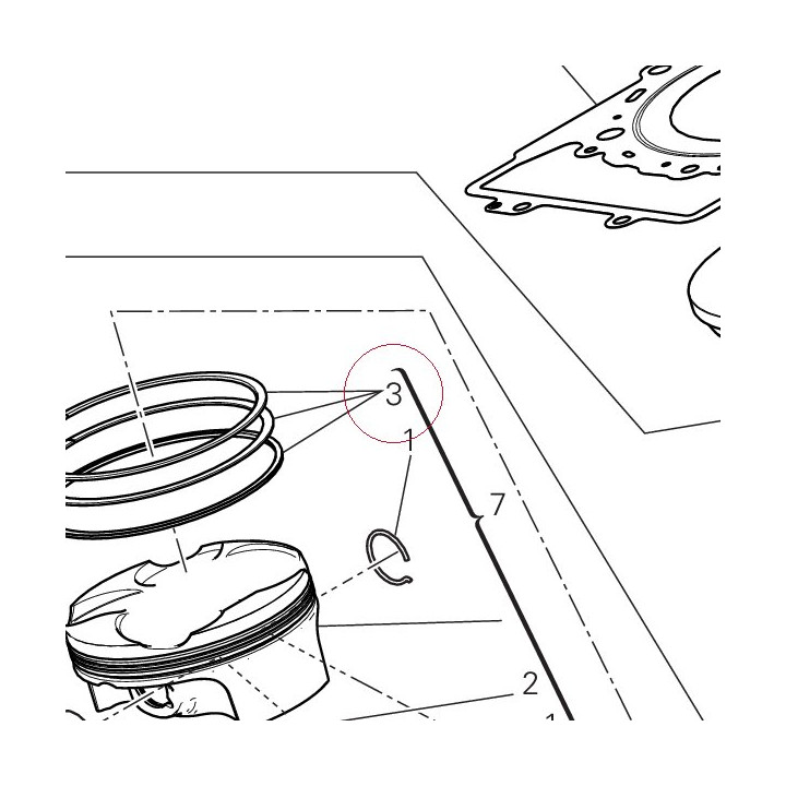 Piston ring set 12120591A